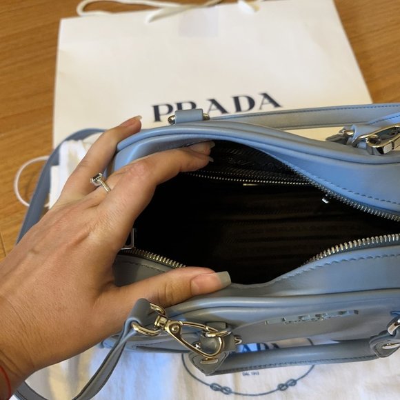 NEW Prada Light Blue Bowling Bag - Picture 7 of 9